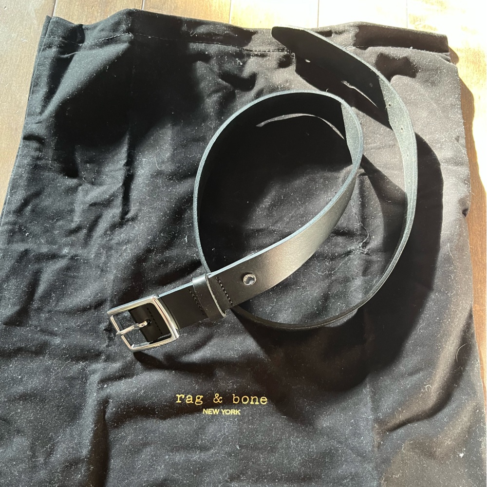 Rag & Bone Black Leather ‘Boyfriend’ Belt